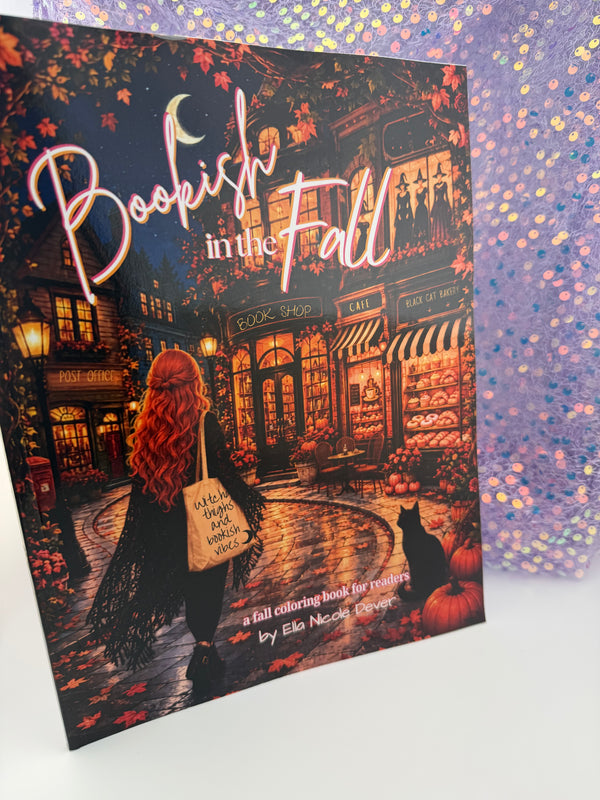 Bookish in the Fall Coloring Book - Signed Copy