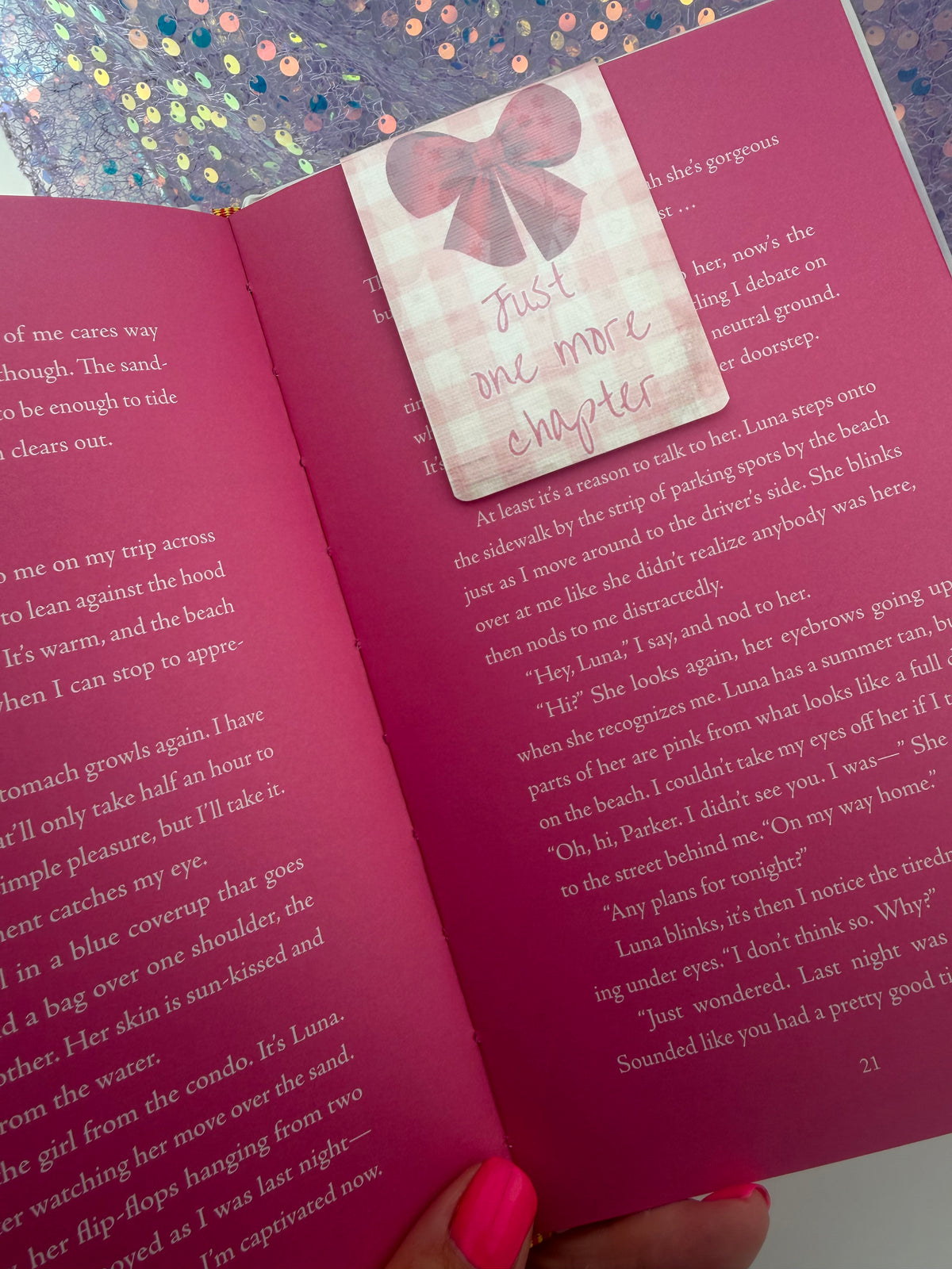 Magnetic Bookmark - Pink Bow