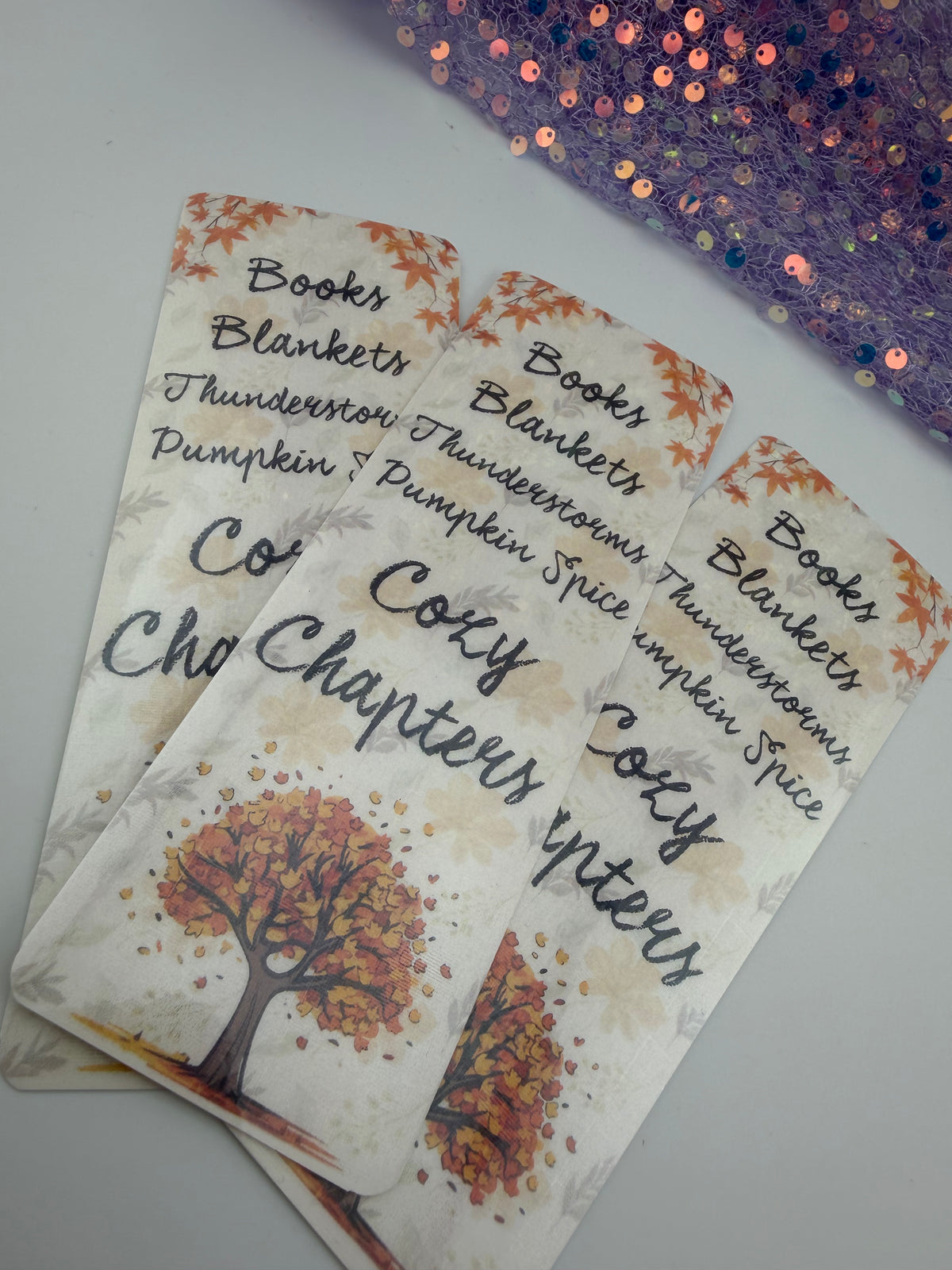 Fall - Cozy Chapters Holographic Bookmark