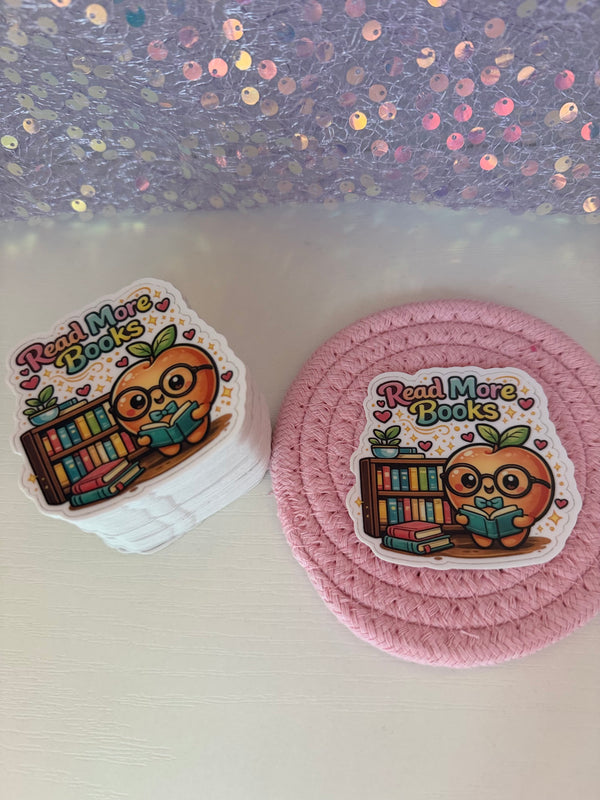 Read More Books Peach Sticker