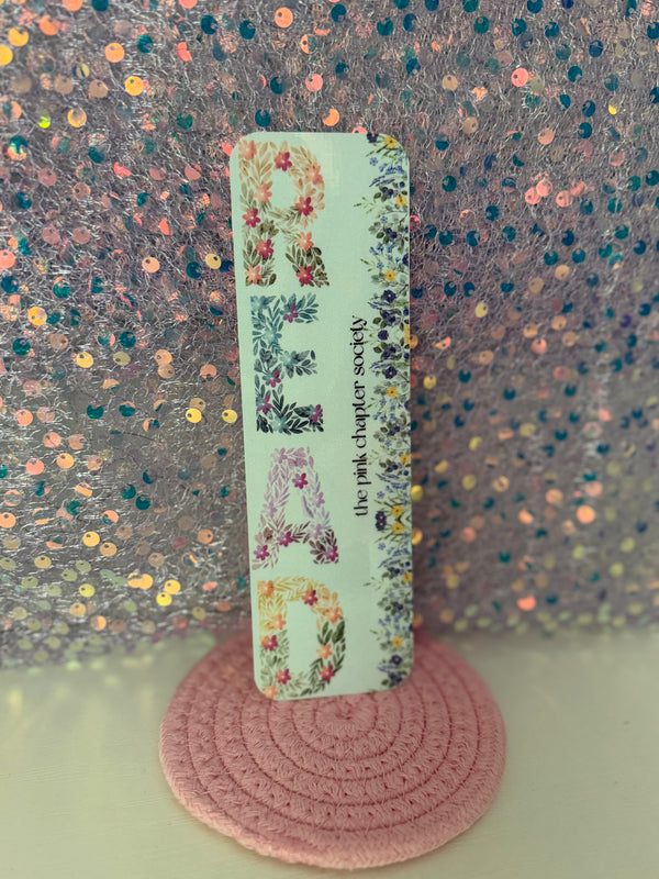 READ Floral Bookmark