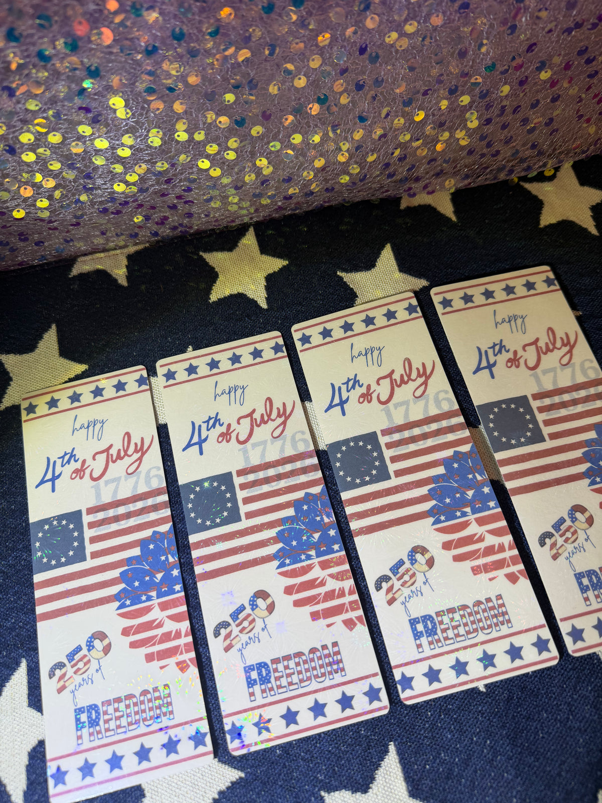 1776 - 2026 Special Edition - Firework Holographic Bookmark